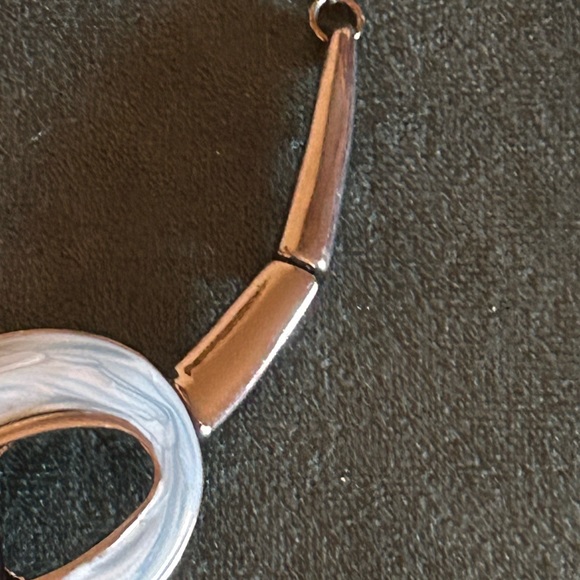 🎅🏻 CHRISTMAS VINTAGE LOVER MODERNIST CHUNKY LUCITE/ENAMEL 19” GUNMETAL NECKLACE - Picture 8 of 11